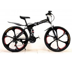 Bicycle Mercedes Benz Black on cast wheels with 6 spoke wheels